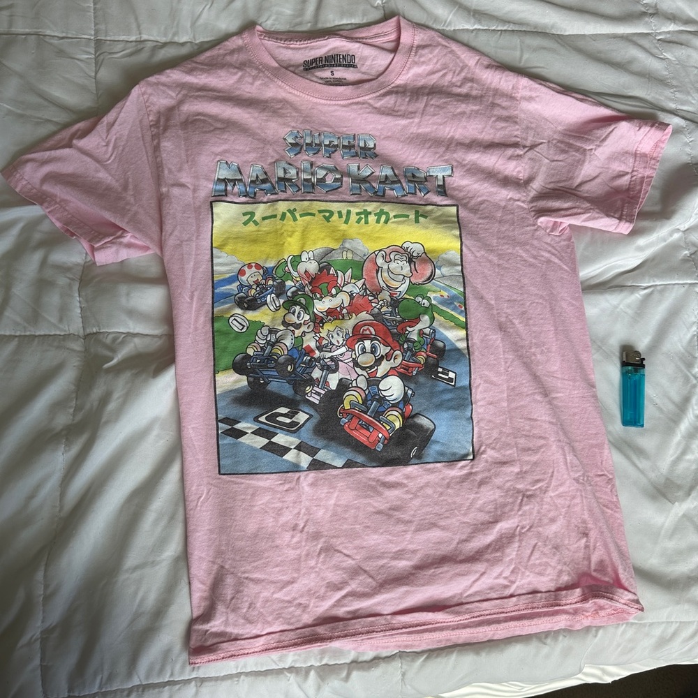 Super Mario kart pink shirt
